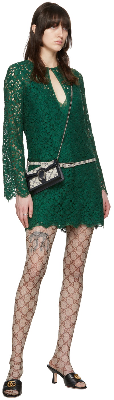 Gucci green lace outlet dress