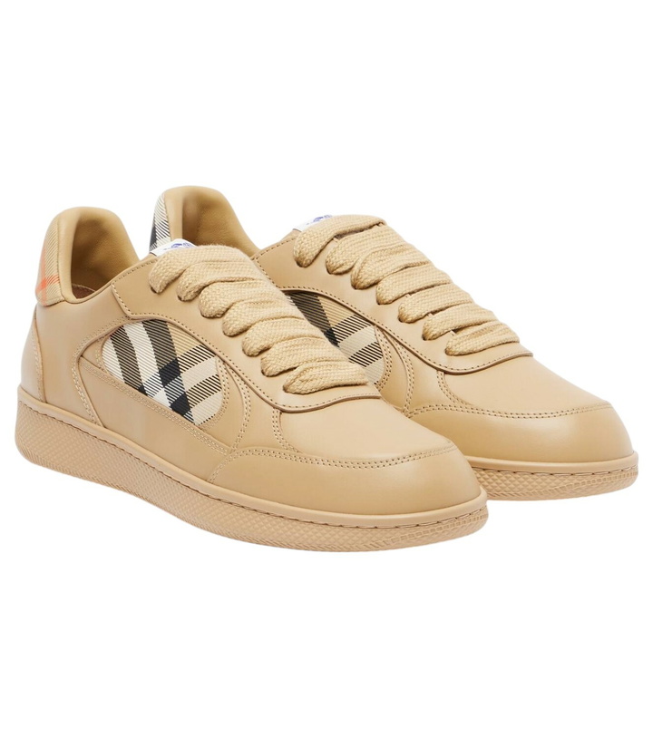 Photo: Burberry Burberry Check leather sneakers