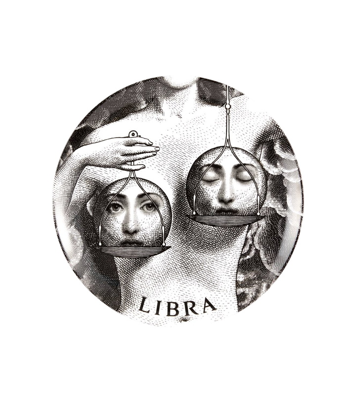 Photo: Fornasetti Tema E Variazioni N.354 Libra wall plate