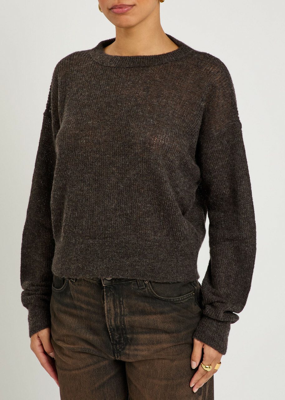 Haikure Blair Cut-out Alpaca-blend Jumper Brown