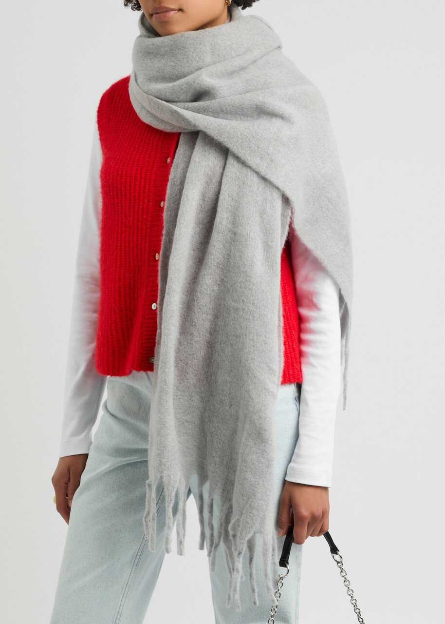 American Vintage Zinaco Brushed-knit Scarf - Grey - One Size