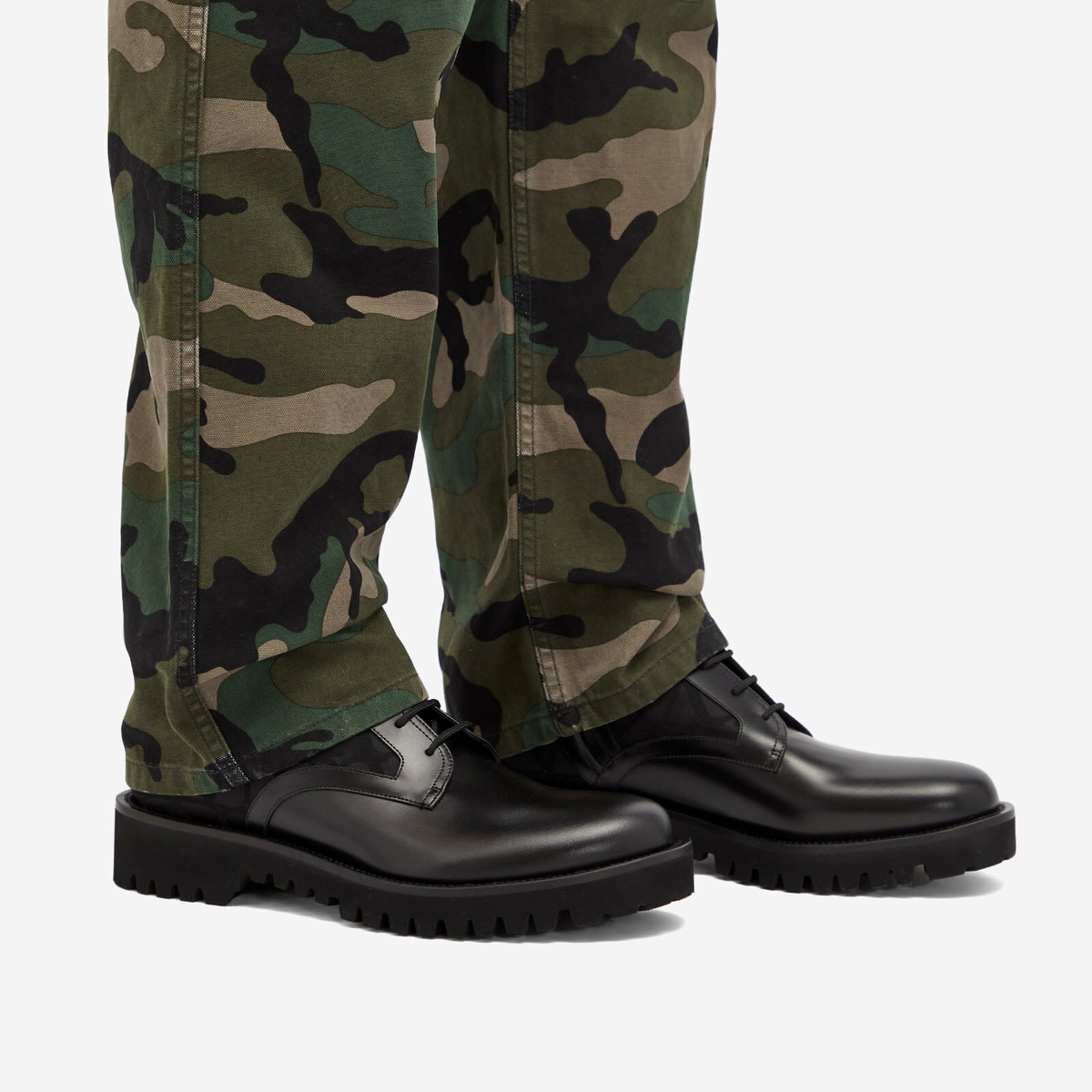 Valentino Men's Combat Boot in Black