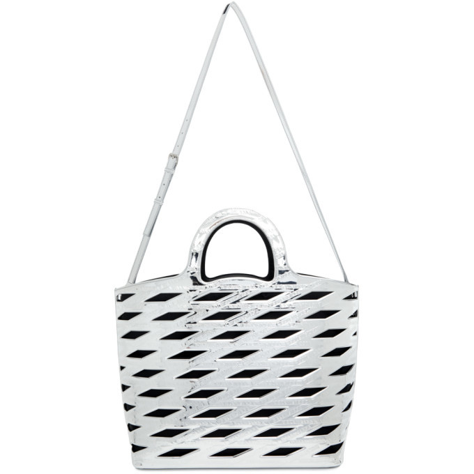 Photo: Balenciaga Silver Metallic Neo Basket Tote