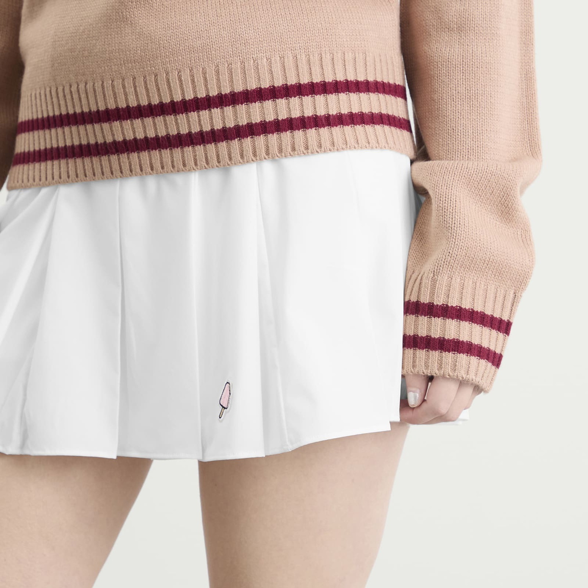 ICECREAM Women's Soft Serve Pleated Skirt in White