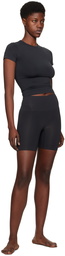 SKIMS Black Seamless Sculpt Mid Thigh Shorts