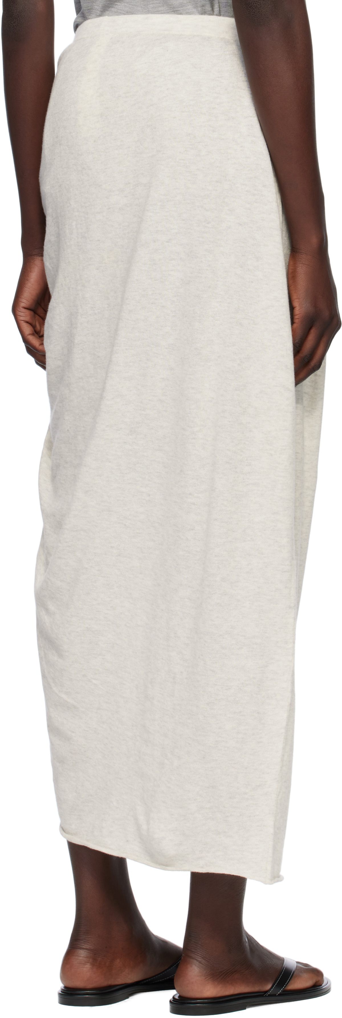 Lauren Manoogian Gray Drape Maxi Skirt