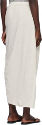 Lauren Manoogian Gray Drape Maxi Skirt