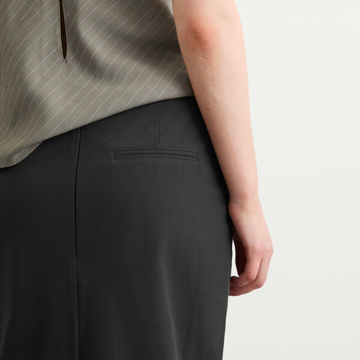 ST. Agni Women's Minimal Column Skirt in Black Olive