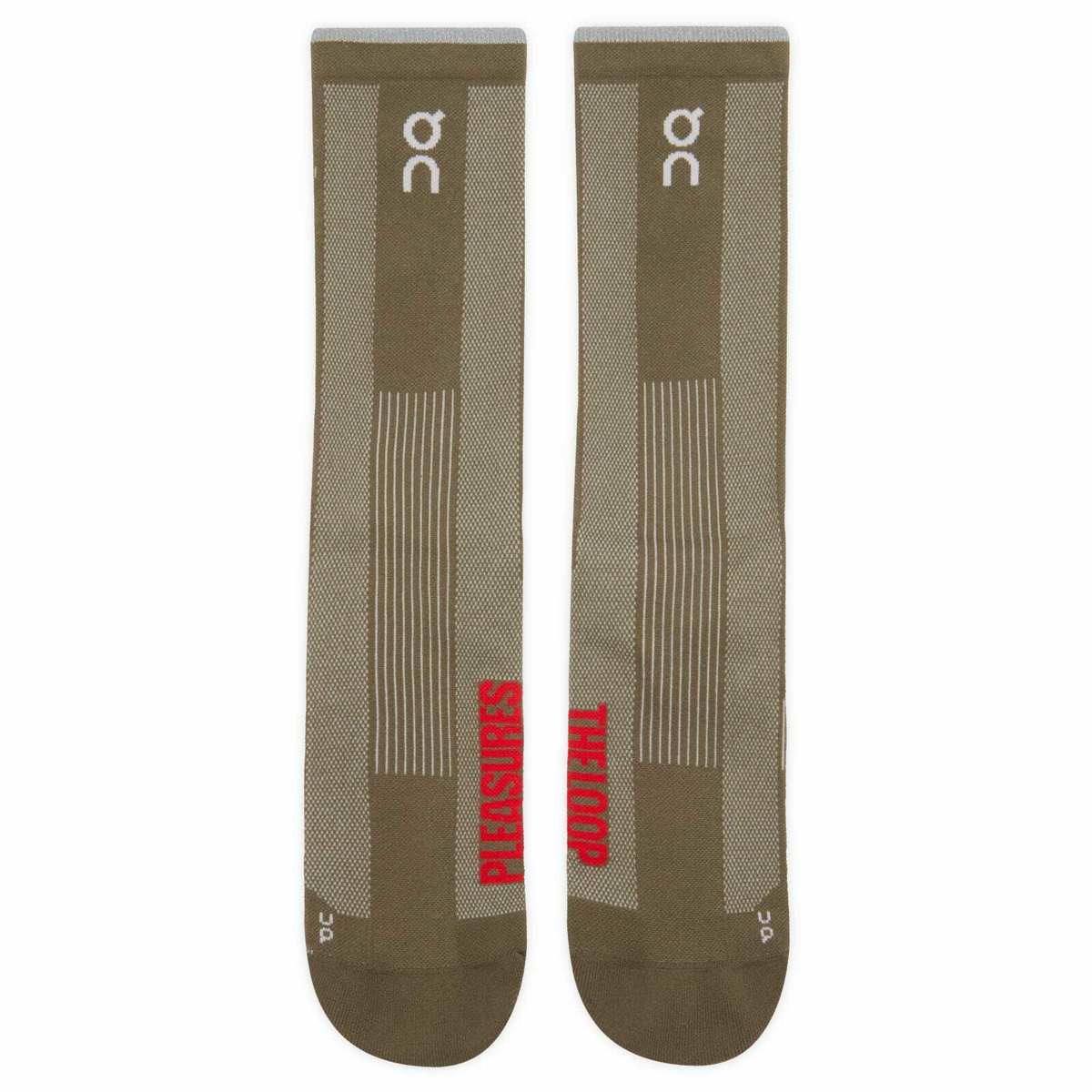 ON x Pleasures x The Loop Socks in Olive