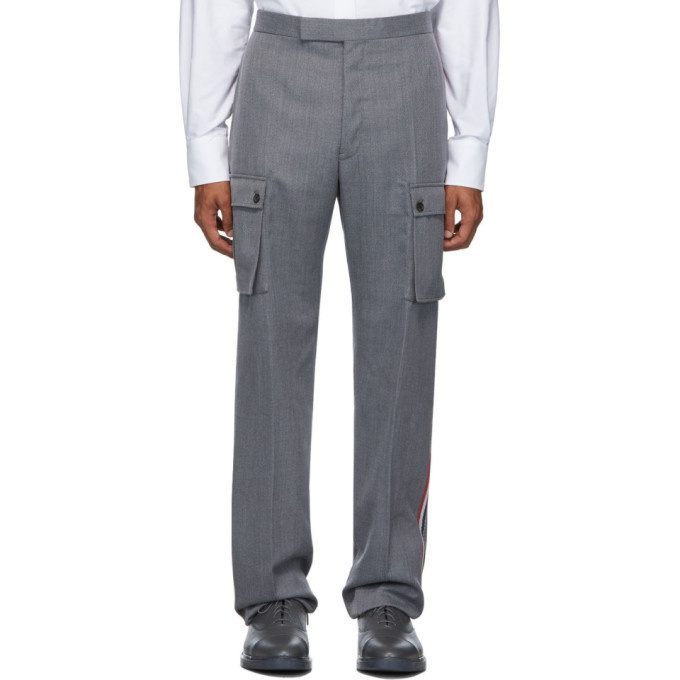 Photo: Thom Browne Grey Norfolk Cargo Pants