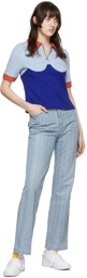 SJYP Blue Stripe Jeans