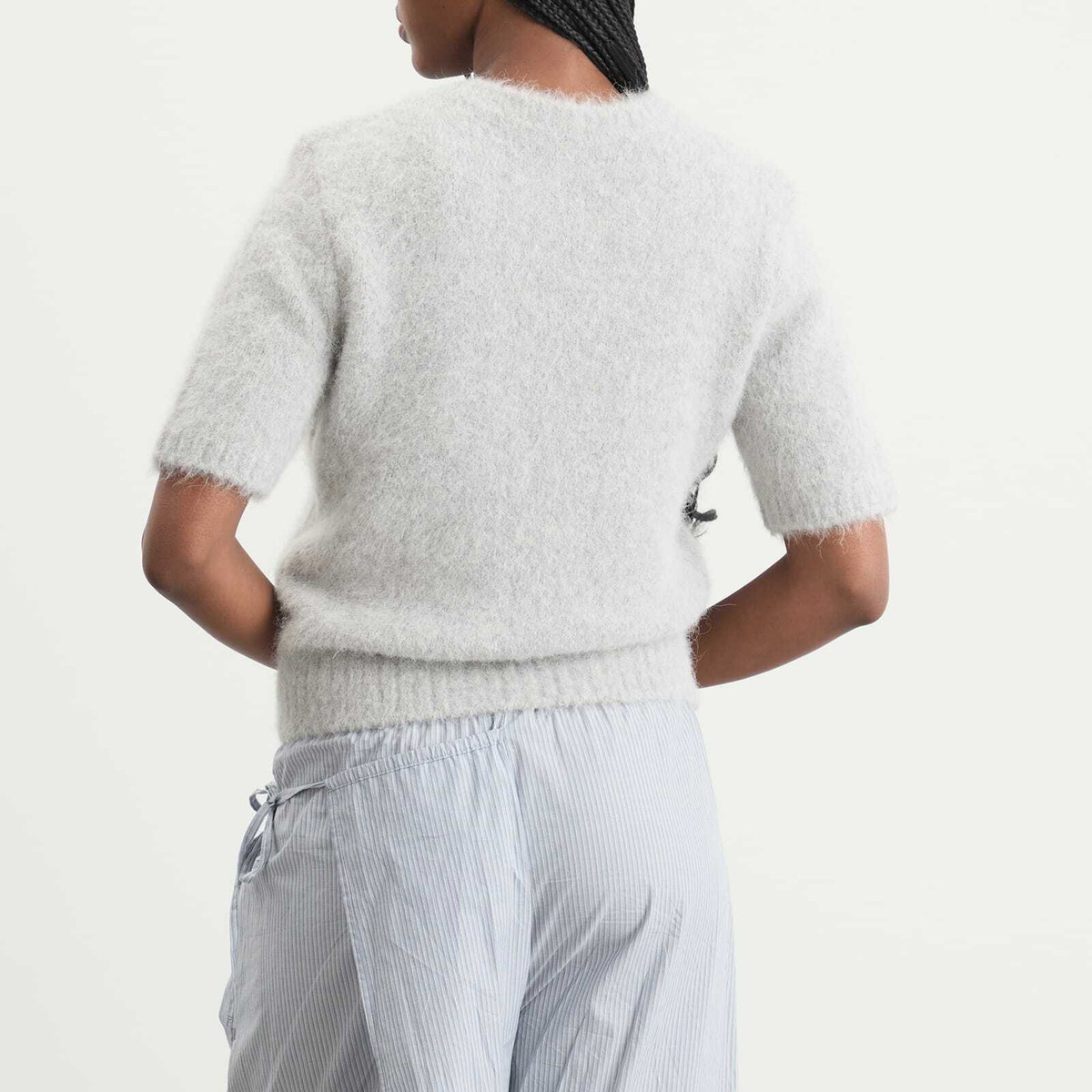 Samsøe Samsøe Women's Sajeanne Knit Top in Light Grey Melange