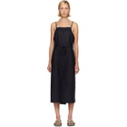 Baserange Black Yumi Apron Midi Dress