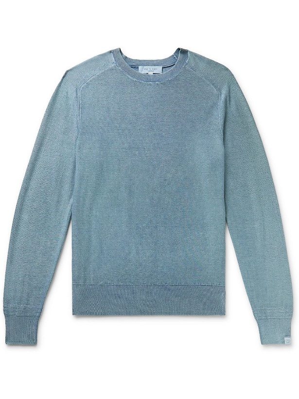 Photo: Rag & Bone - Lance Garment-Dyed Cotton Sweater - Blue