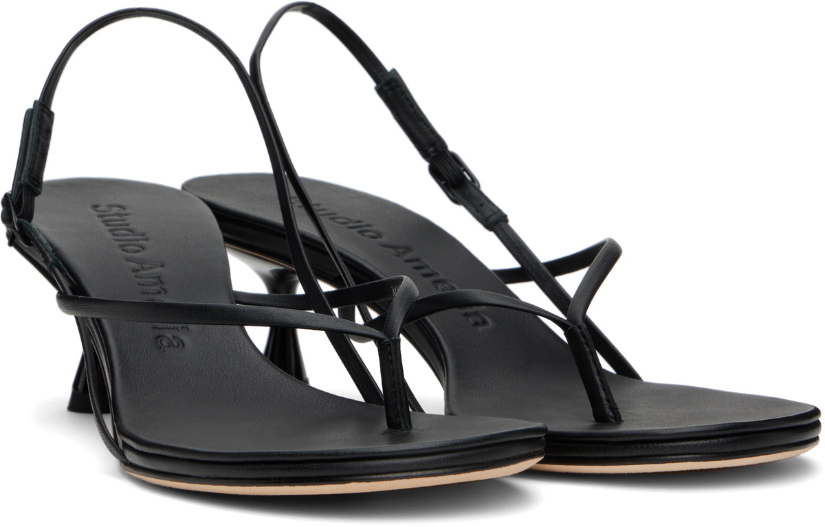 Studio Amelia Black Wishbone 50 Heeled Sandals
