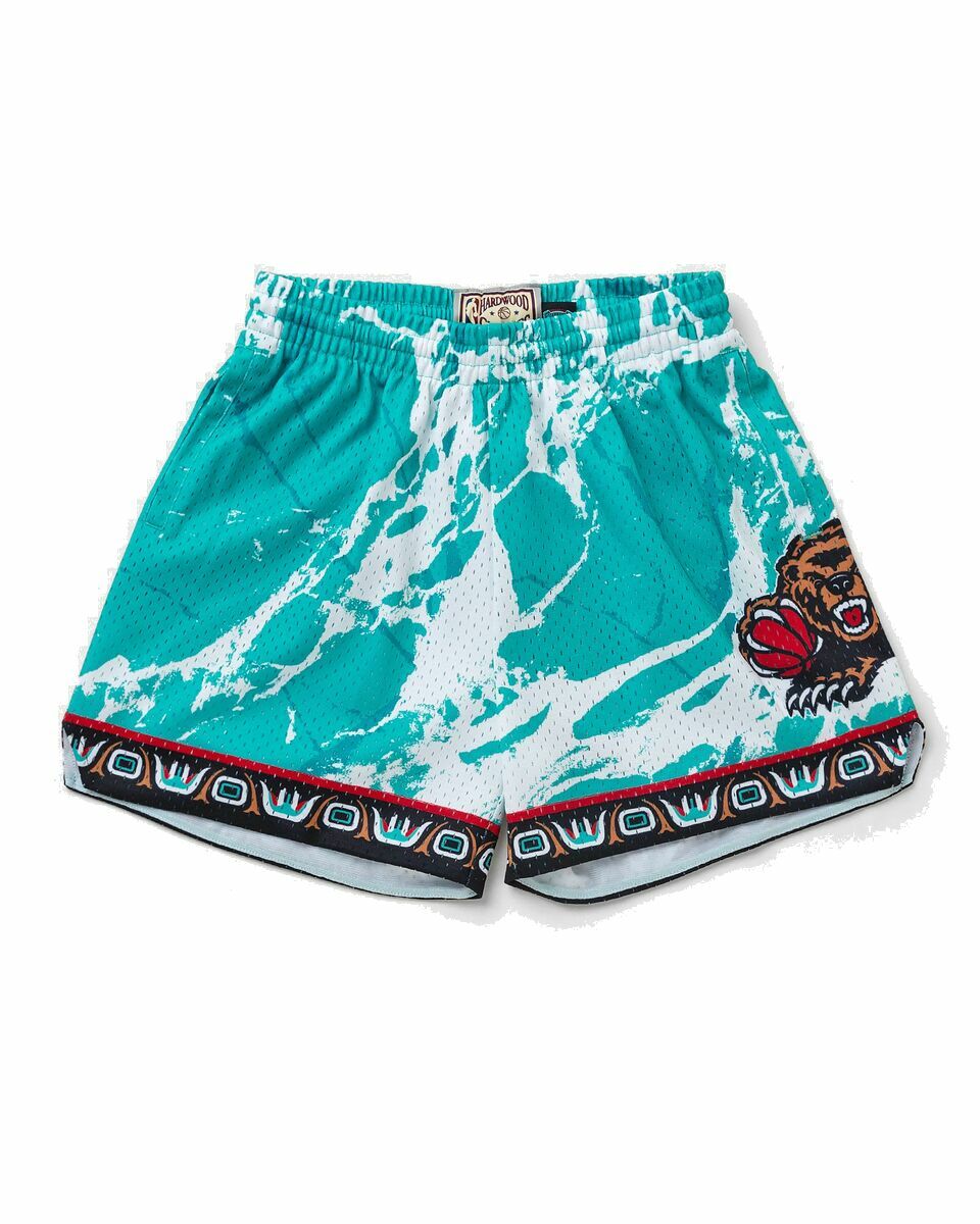 Photo: Mitchell & Ness Wmns Nba W Team Marble Shorts Grizzlies Blue/White - Womens - Sport & Team Shorts