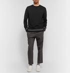 Mr P. - Striped Loopback Cotton-Jersey Sweatshirt - Black