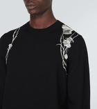 Alexander McQueen Embroidered wool sweater