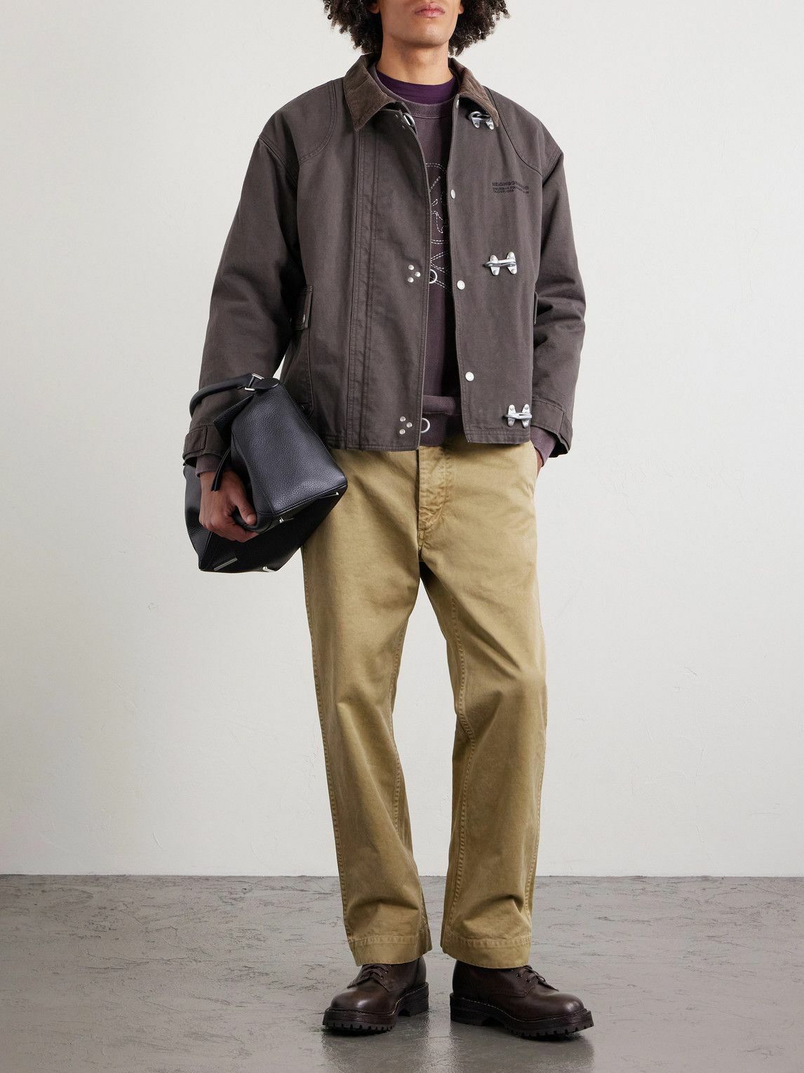 Neighborhood x Pendleton Check Boa Jacket in Blue Neighborhood