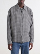 mfpen - Vacation Checked Cotton and Wool-Blend Seersucker Shirt - Gray