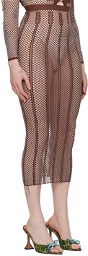 Poster Girl Brown Fortune Midi Skirt