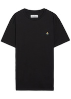 Vivienne Westwood Classic Logo-embroidered Cotton T-shirt Black
