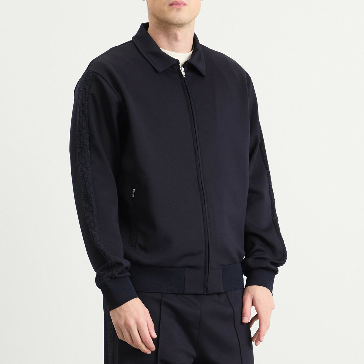 Palmes Men's Tricot Track Jacket in Navy