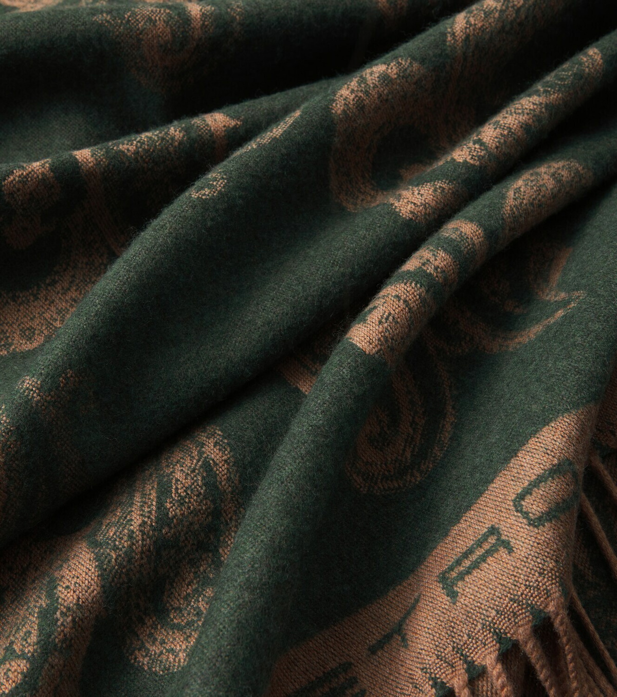 Etro Fringed paisley wool throw