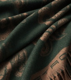 Etro Fringed paisley wool throw