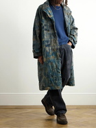 KAPITAL - Boro Cavalier Distressed Cotton and Linen-Blend Jacket - Blue