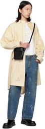 Helmut Lang Off-White Painted Denim Coat