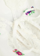Rixo Ursula Floral-embroidered Cotton top White