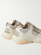 AMIRI - Bone Runner Leather and Suede-Trimmed Mesh Sneakers - Neutrals