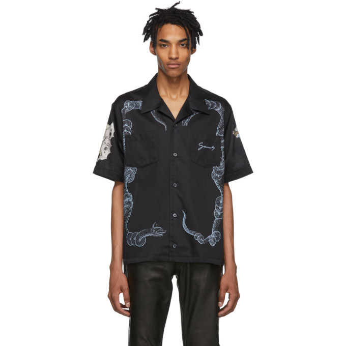 Givenchy Black Icarus Hawaiian Shirt Givenchy