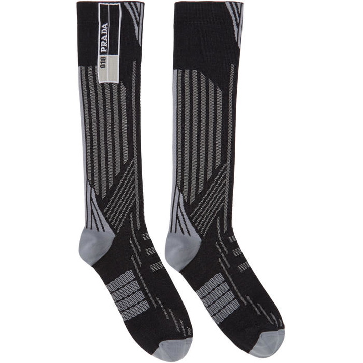 Photo: Prada Black and Grey Tech Socks