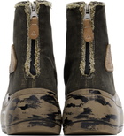 R13 Black Distressed Tall Kurt Sneakers