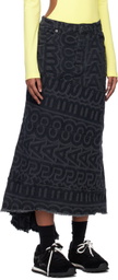 Marc Jacobs Black 'The Monogram' Midi Skirt