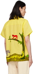 HARAGO Yellow Appliqué Shirt