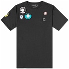 Fred Perry x Raf Simons Oversized Patch T-Shirt in Black