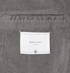 Boglioli - Kei Slim-Fit Unstructured Garment-Dyed Cotton-Velvet Blazer - Gray
