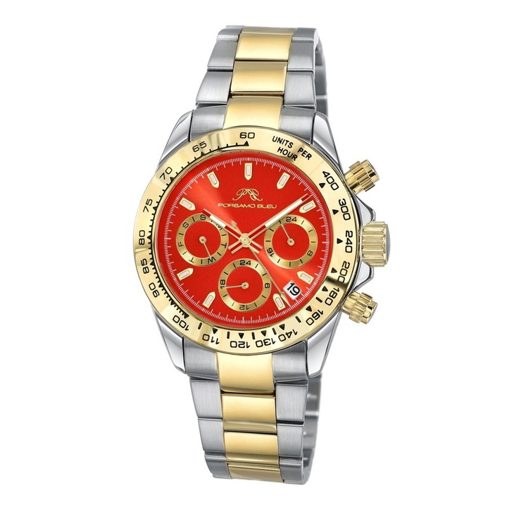 Photo: Porsamo Bleu Alexis Chronograph Quartz Red Dial Ladies Watch 925CALS