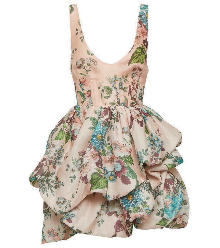 Photo: Zimmermann Matchmaker floral linen and silk minidress