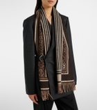 Loewe Anagram wool and cashmere jacquard scarf