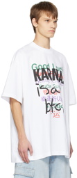 VETEMENTS White 'Good Luck' T-Shirt