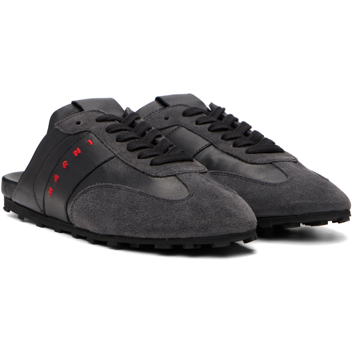 Marni Black Softy Soccer Slip-on Sneakers