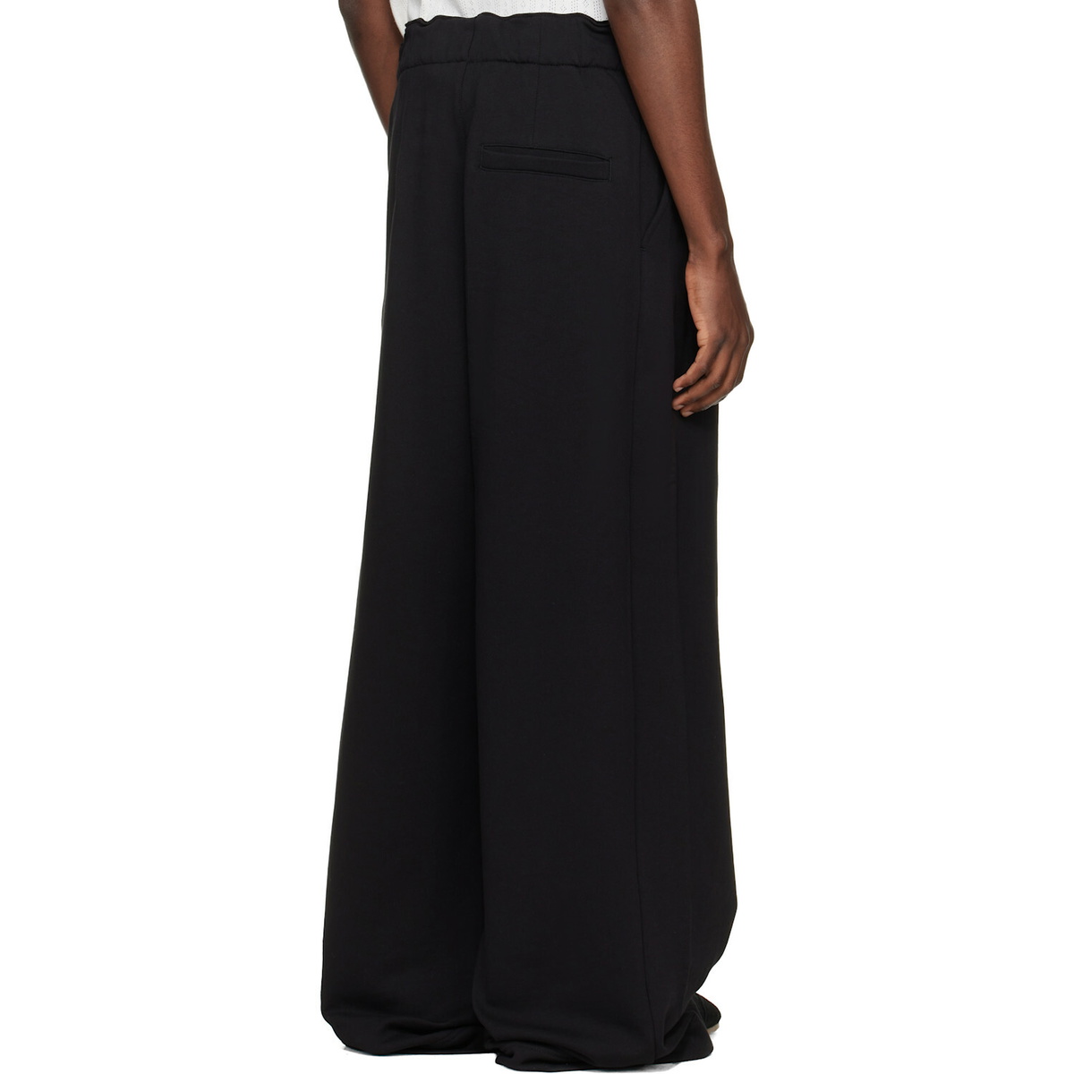 Dries Van Noten Black Pleated Sweatpants