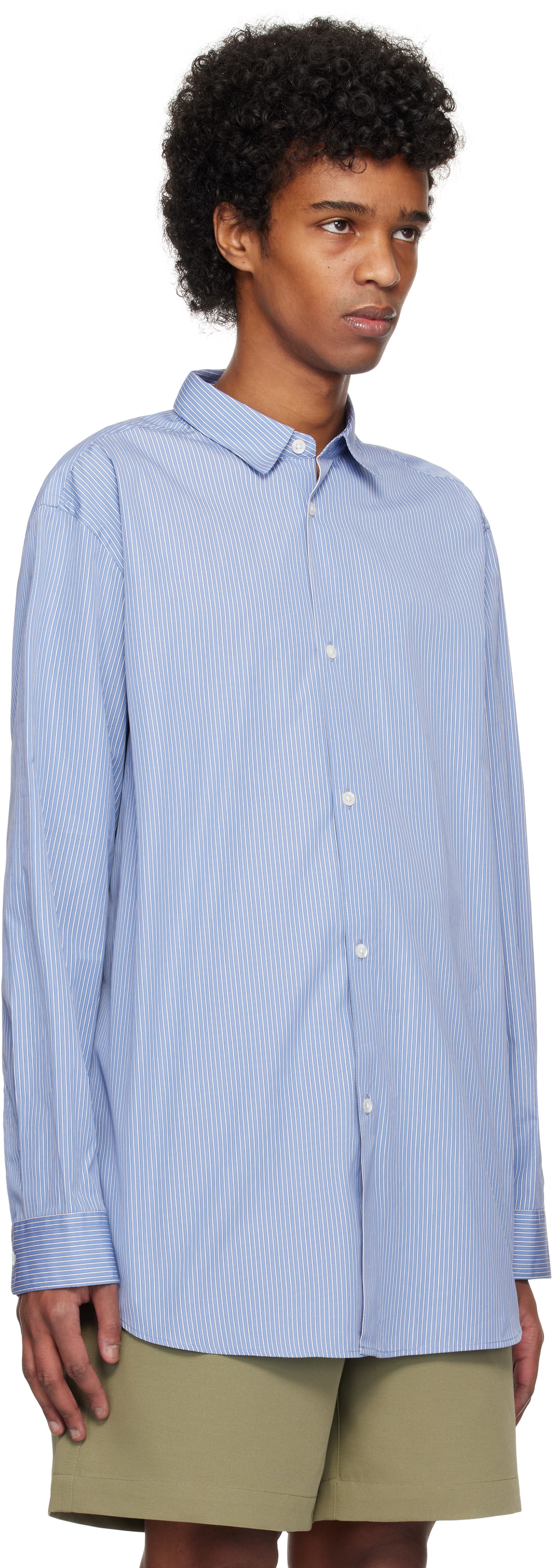 Róhe Blue Relaxed Long Sleeve Shirt
