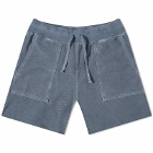 Save Khaki Men's Twill Terry Utility Sweat Shorts in Navy