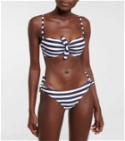 Heidi Klein Bow striped bikini top