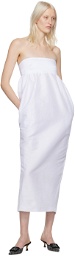 Kika Vargas SSENSE Exclusive White Rosetta Maxi Dress